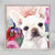 Best Friend - Floral Frenchie Pup Mini Framed Canvas-Mini Framed Canvas-Jack and Jill Boutique