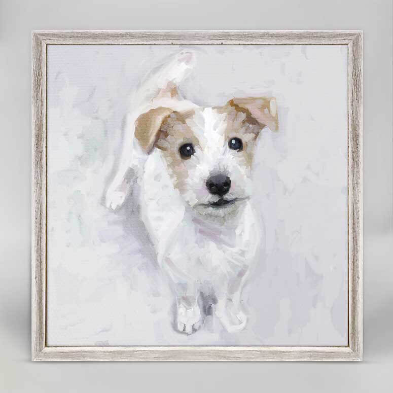 Best Friend - Jack Russell Pup Mini Framed Canvas-Mini Framed Canvas-Jack and Jill Boutique