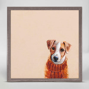 Best Friend - Jack Russell Sweater Weather Mini Framed Canvas-Mini Framed Canvas-Jack and Jill Boutique
