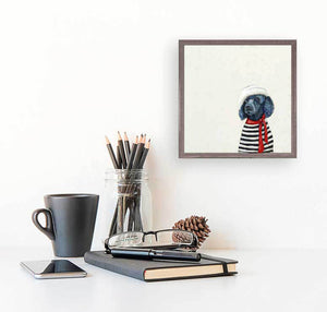 Best Friend - Parisian Poodle Mini Framed Canvas-Mini Framed Canvas-Jack and Jill Boutique