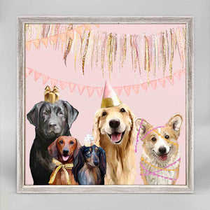 Best Friend - Party Pups Mini Framed Canvas-Mini Framed Canvas-Jack and Jill Boutique