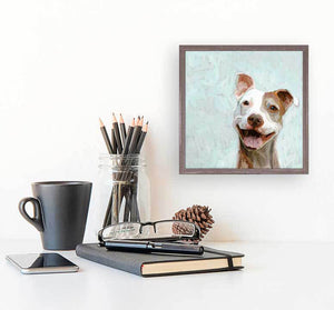 Best Friend - Pit Bull 1 Mini Framed Canvas-Mini Framed Canvas-Jack and Jill Boutique