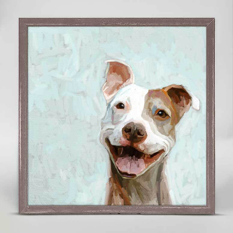 Best Friend - Pit Bull 1 Mini Framed Canvas-Mini Framed Canvas-Jack and Jill Boutique