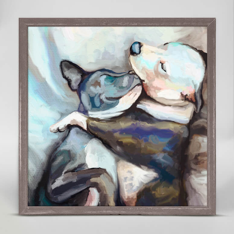 Best Friend - Pit Bull Buddies Mini Framed Canvas-Mini Framed Canvas-Jack and Jill Boutique