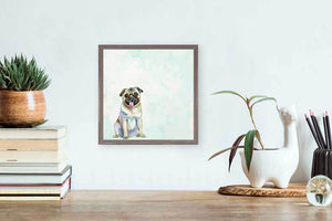 Best Friend - Pug Mini Framed Canvas-Mini Framed Canvas-Jack and Jill Boutique