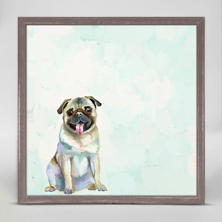 Best Friend - Pug Mini Framed Canvas-Mini Framed Canvas-Jack and Jill Boutique