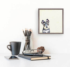 Best Friend - Schnauzer Mini Framed Canvas-Mini Framed Canvas-Jack and Jill Boutique
