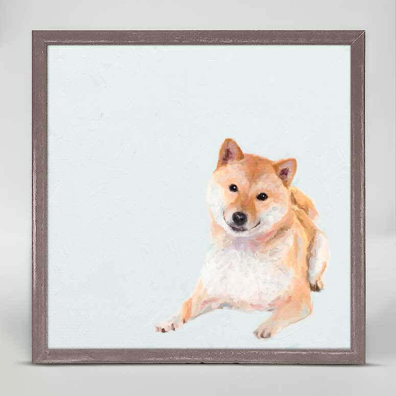 Best Friend - Shiba Mini Framed Canvas-Mini Framed Canvas-Jack and Jill Boutique