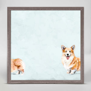 Best Friend - Silly Corgi Mini Framed Canvas-Mini Framed Canvas-Jack and Jill Boutique