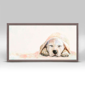 Best Friend - Sleeping Yellow Lab Puppy Mini Framed Canvas-Mini Framed Canvas-Jack and Jill Boutique