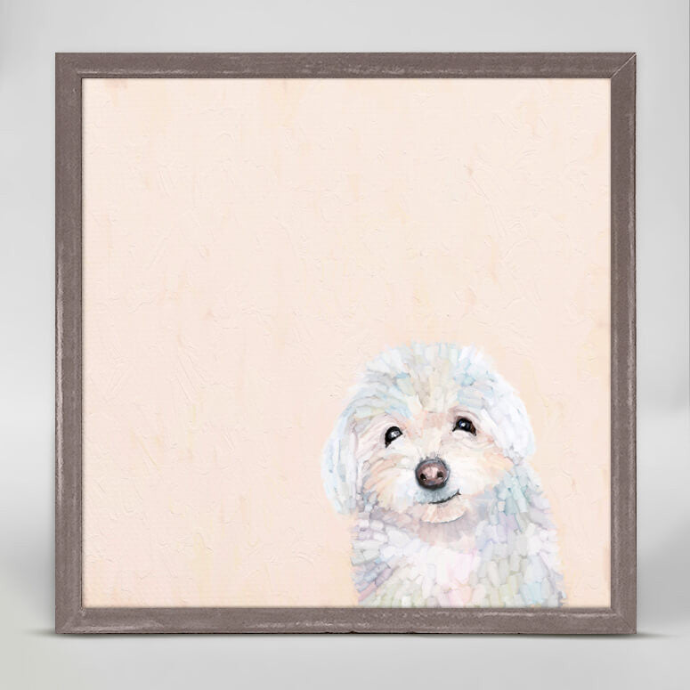 Best Friend - Small White Dog Mini Framed Canvas-Mini Framed Canvas-Jack and Jill Boutique
