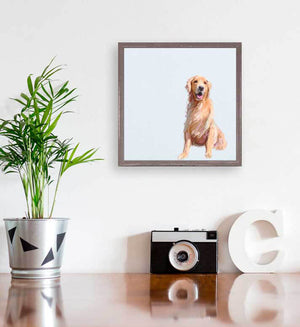 Best Friend - Sunning Golden Mini Framed Canvas-Mini Framed Canvas-Jack and Jill Boutique
