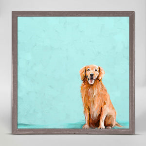 Best Friend - Sweet Golden Retriever Mini Framed Canvas-Mini Framed Canvas-Jack and Jill Boutique