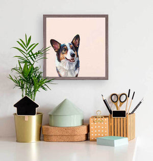 Best Friend - Tri Color Corgi Mini Framed Canvas-Mini Framed Canvas-Jack and Jill Boutique