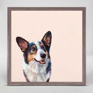 Best Friend - Tri Color Corgi Mini Framed Canvas-Mini Framed Canvas-Jack and Jill Boutique