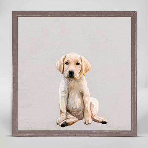 Best Friend - Yellow Lab Pup Mini Framed Canvas-Mini Framed Canvas-Jack and Jill Boutique