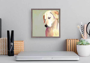Best Friend - Yellow Lab Mini Framed Canvas-Mini Framed Canvas-Jack and Jill Boutique