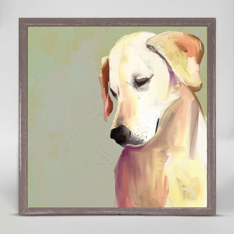 Best Friend - Yellow Lab Mini Framed Canvas-Mini Framed Canvas-Jack and Jill Boutique