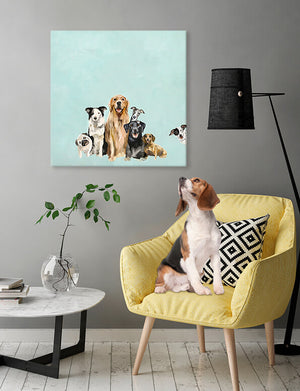 Best Friends - Puppy Pack - Aqua Wall Art-Wall Art-Jack and Jill Boutique