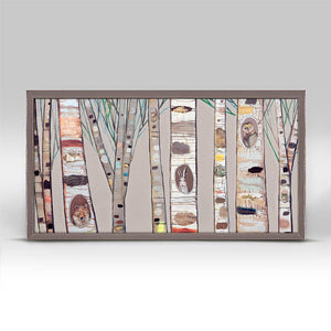 Birch Trees - Natural Mini Framed Canvas-Mini Framed Canvas-Jack and Jill Boutique