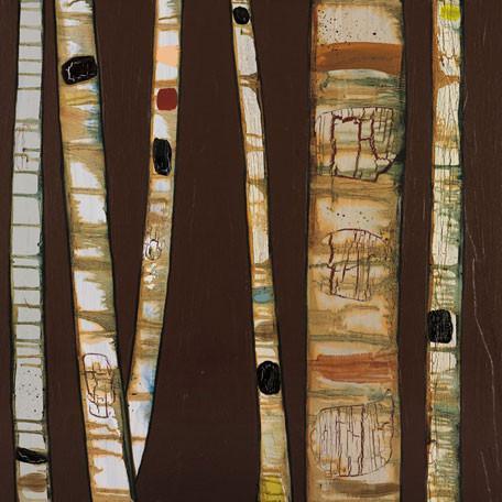 Birch Trunks on Chocolate | Canvas Wall Art-Canvas Wall Art-Jack and Jill Boutique