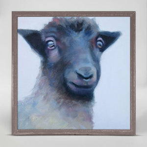 Black And White Sheep - Mini Framed Canvas-Mini Framed Canvas-Jack and Jill Boutique