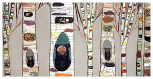 Black Bear Birch Tree Forest - Neutral Wall Art-Wall Art-Jack and Jill Boutique