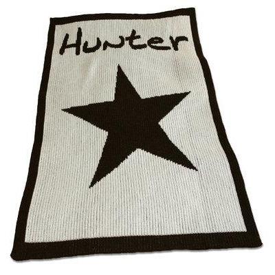 Single Star &amp; Name Personalized Stroller Blanket or Baby Blanket-Baby Blanket-Jack and Jill Boutique