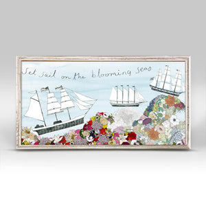 Blooming Seas - Mini Framed Canvas-Mini Framed Canvas-Jack and Jill Boutique