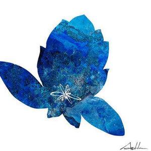 Blue Design Lotus Series #10 | Canvas Wall Art-Canvas Wall Art-Jack and Jill Boutique
