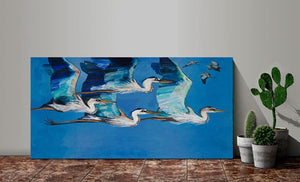 Blue Herons Flight Wall Art-Wall Art-Jack and Jill Boutique