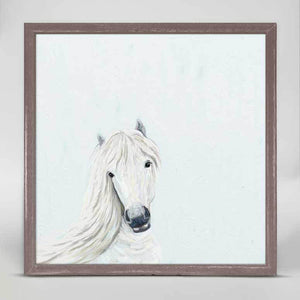 Blue Horse - Mini Framed Canvas-Mini Framed Canvas-Jack and Jill Boutique