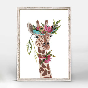 Boho Giraffe - Mini Framed Canvas-Mini Framed Canvas-Jack and Jill Boutique