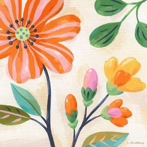 Bold Floral - Orange and Pink | Canvas Wall Art-Canvas Wall Art-Jack and Jill Boutique