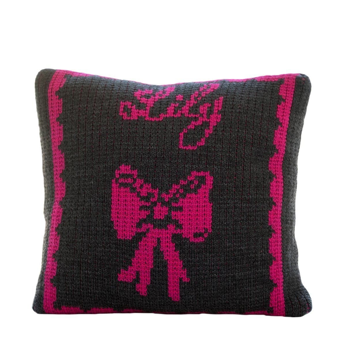 Bow & Name Personalized Pillow-Pillow-Default-Jack and Jill Boutique