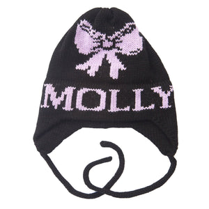 Bow Personalized Knit Hat-Hats-Jack and Jill Boutique