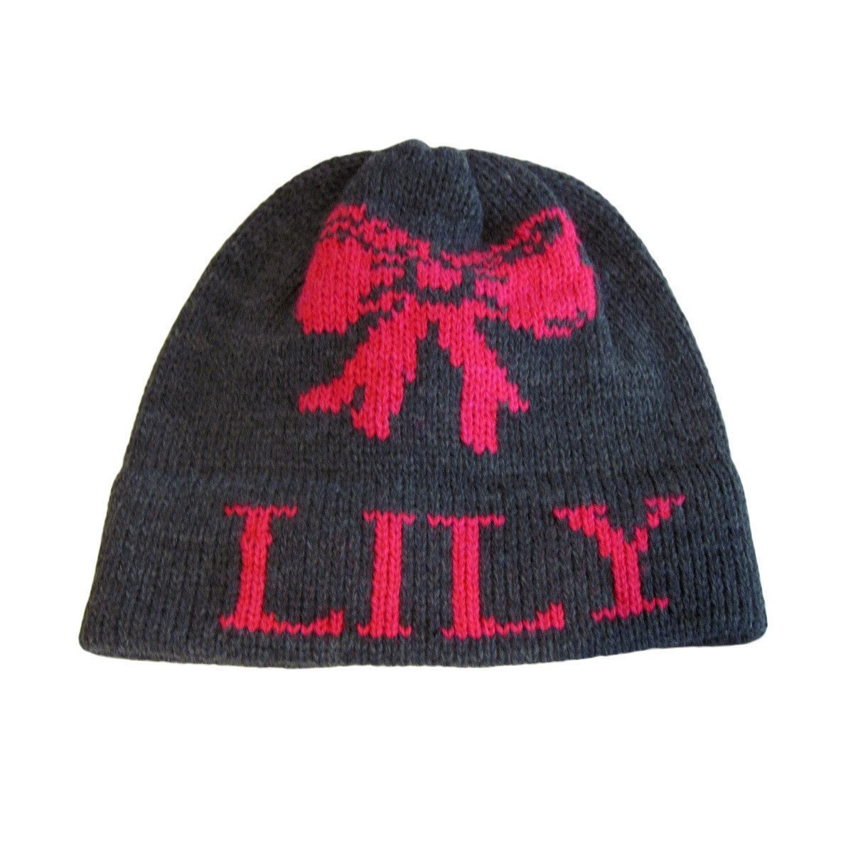 Bow Personalized Knit Hat-Hats-Jack and Jill Boutique