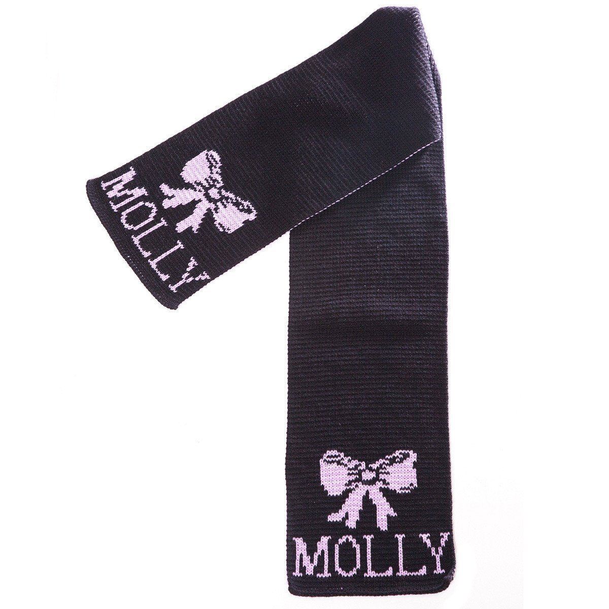 Bow Personalized Knit Scarf-Scarves-Jack and Jill Boutique