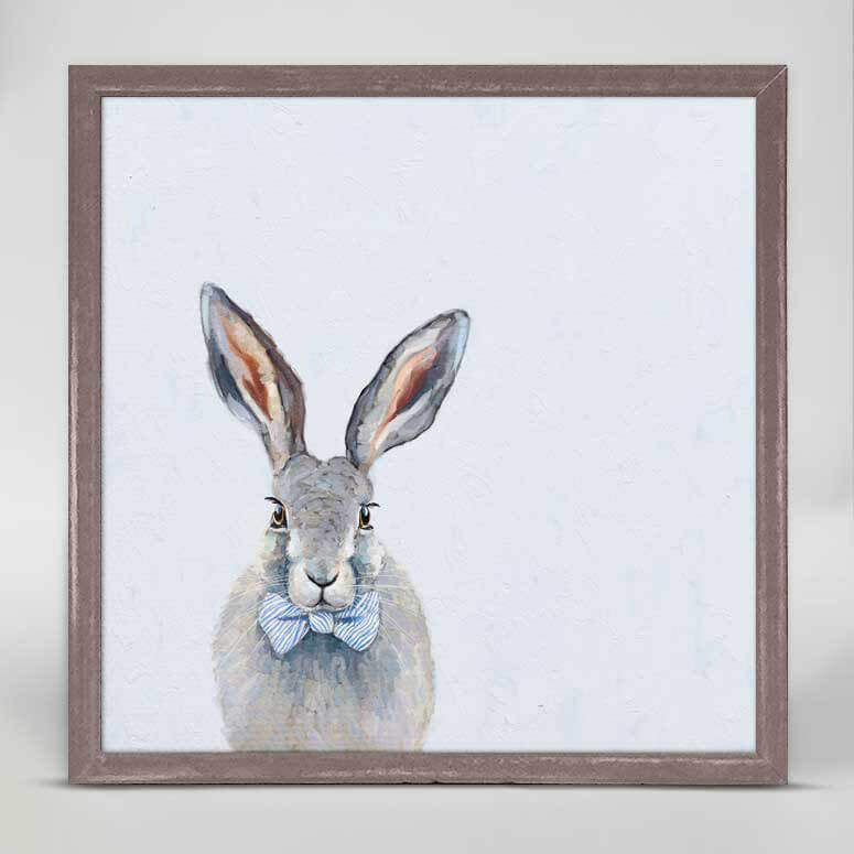Bow Tie Bunny - Mini Framed Canvas-Mini Framed Canvas-Jack and Jill Boutique