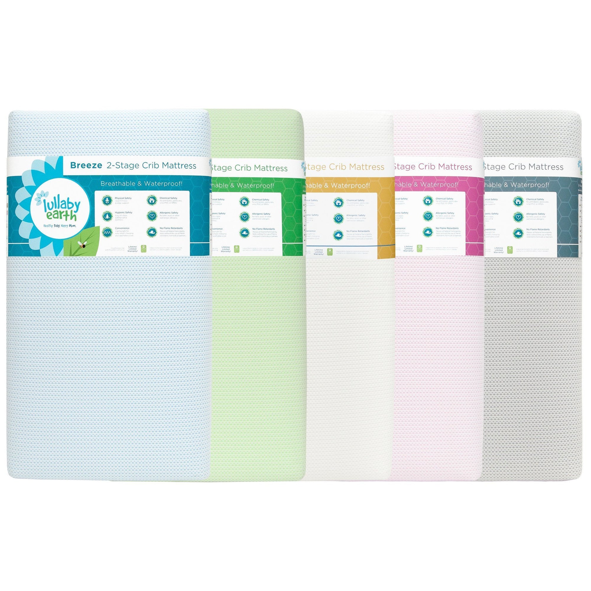 Breeze Crib Mattress 2-Stage (Lullaby Earth)-Crib Mattress-Jack and Jill Boutique