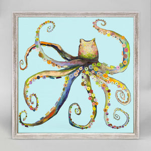 Bright Octopus - Mini Framed Canvas-Mini Framed Canvas-Jack and Jill Boutique
