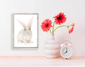 Brown Baby Bunny - Mini Framed Canvas-Mini Framed Canvas-Jack and Jill Boutique