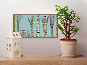 Bunnies In The Woods - Mini Framed Canvas-Mini Framed Canvas-Jack and Jill Boutique