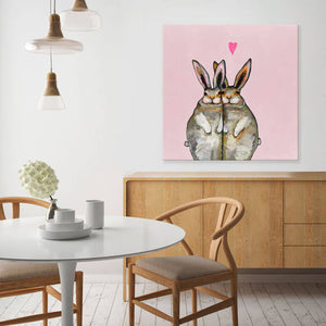Bunny Friends - Pale Pink Wall Art-Wall Art-Jack and Jill Boutique