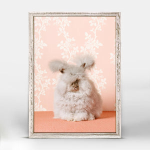 Bunny On Pink - Mini Framed Canvas-Mini Framed Canvas-Jack and Jill Boutique