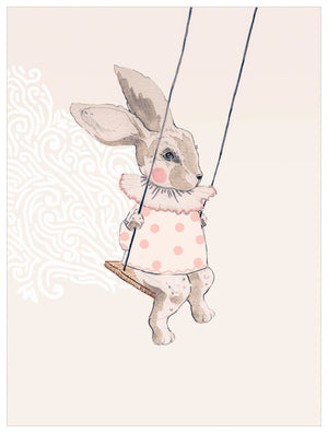 Bunny Swing Wall Art-Wall Art-Jack and Jill Boutique