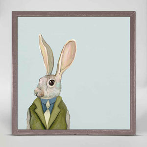 Bunny Vest - Mini Framed Canvas-Mini Framed Canvas-Jack and Jill Boutique
