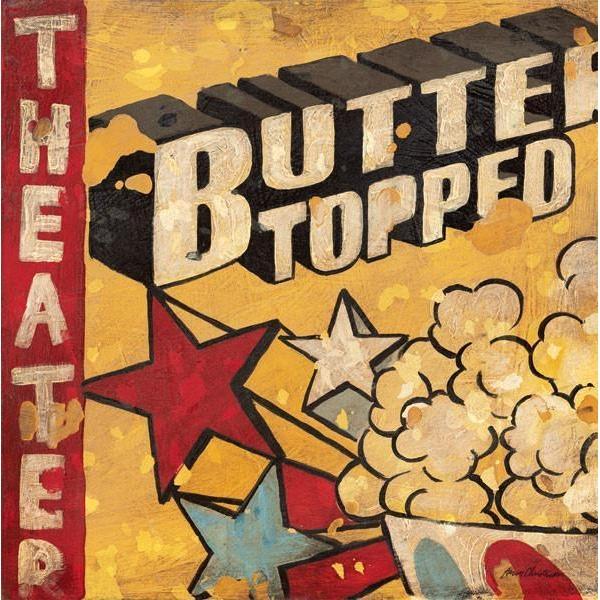 Butter Topped Theater Popcorn | Movies Art Collection | Canvas Art Prints-Canvas Wall Art-Jack and Jill Boutique