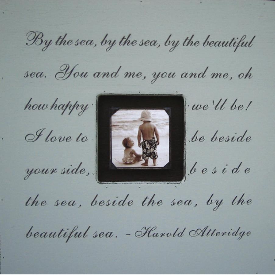 Handmade Wood Photobox with quote "By the Sea"-Photoboxes-Jack and Jill Boutique