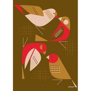 Bye Brown Finches | Canvas Wall Art-Canvas Wall Art-Jack and Jill Boutique